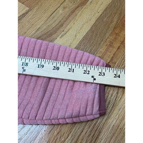 L.L. Bean Airlight Women's S Pink Pullover Quarter Snap Sweatshirt Knit Striped - Picture 8 of 8